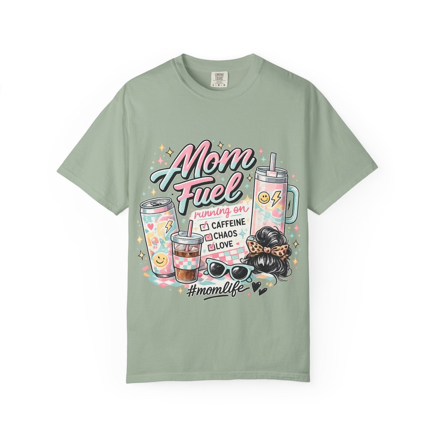 Mom Fuel T-Shirt — "Mom Mode On" Cute Caffeine & #momlife Graphic Tee
