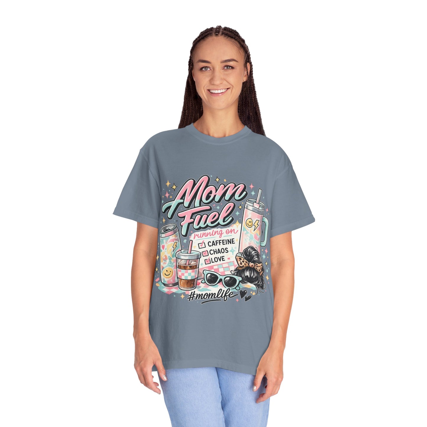 Mom Fuel T-Shirt — "Mom Mode On" Cute Caffeine & #momlife Graphic Tee