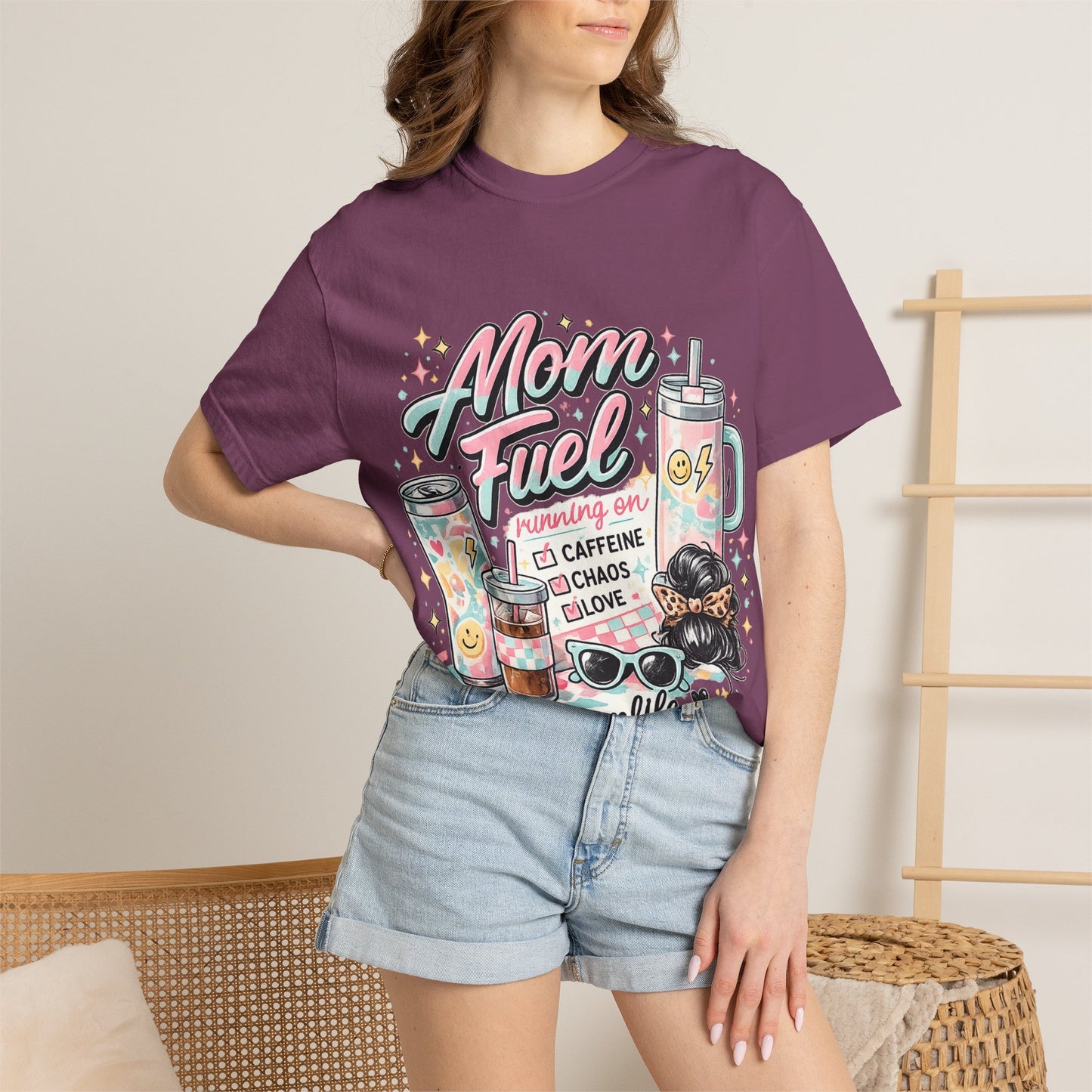 Mom Fuel T-Shirt — "Mom Mode On" Cute Caffeine & #momlife Graphic Tee