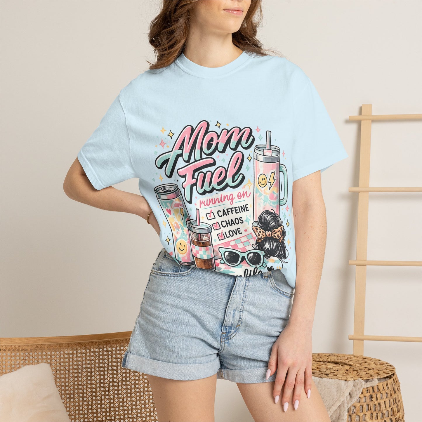 Mom Fuel T-Shirt — "Mom Mode On" Cute Caffeine & #momlife Graphic Tee