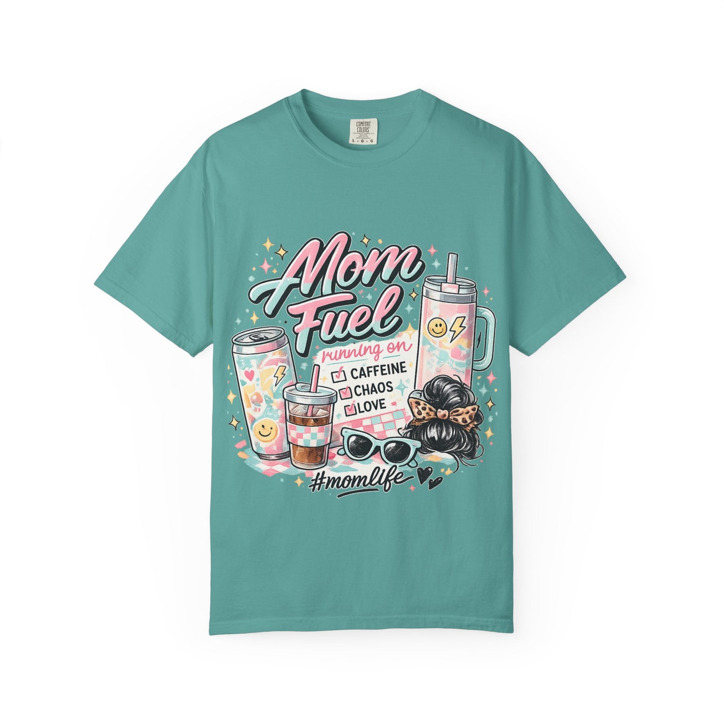 Mom Fuel T-Shirt — "Mom Mode On" Cute Caffeine & #momlife Graphic Tee