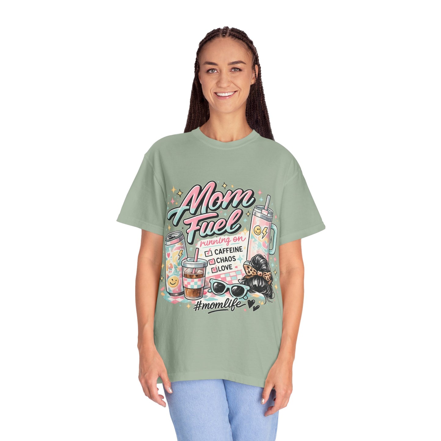 Mom Fuel T-Shirt — "Mom Mode On" Cute Caffeine & #momlife Graphic Tee