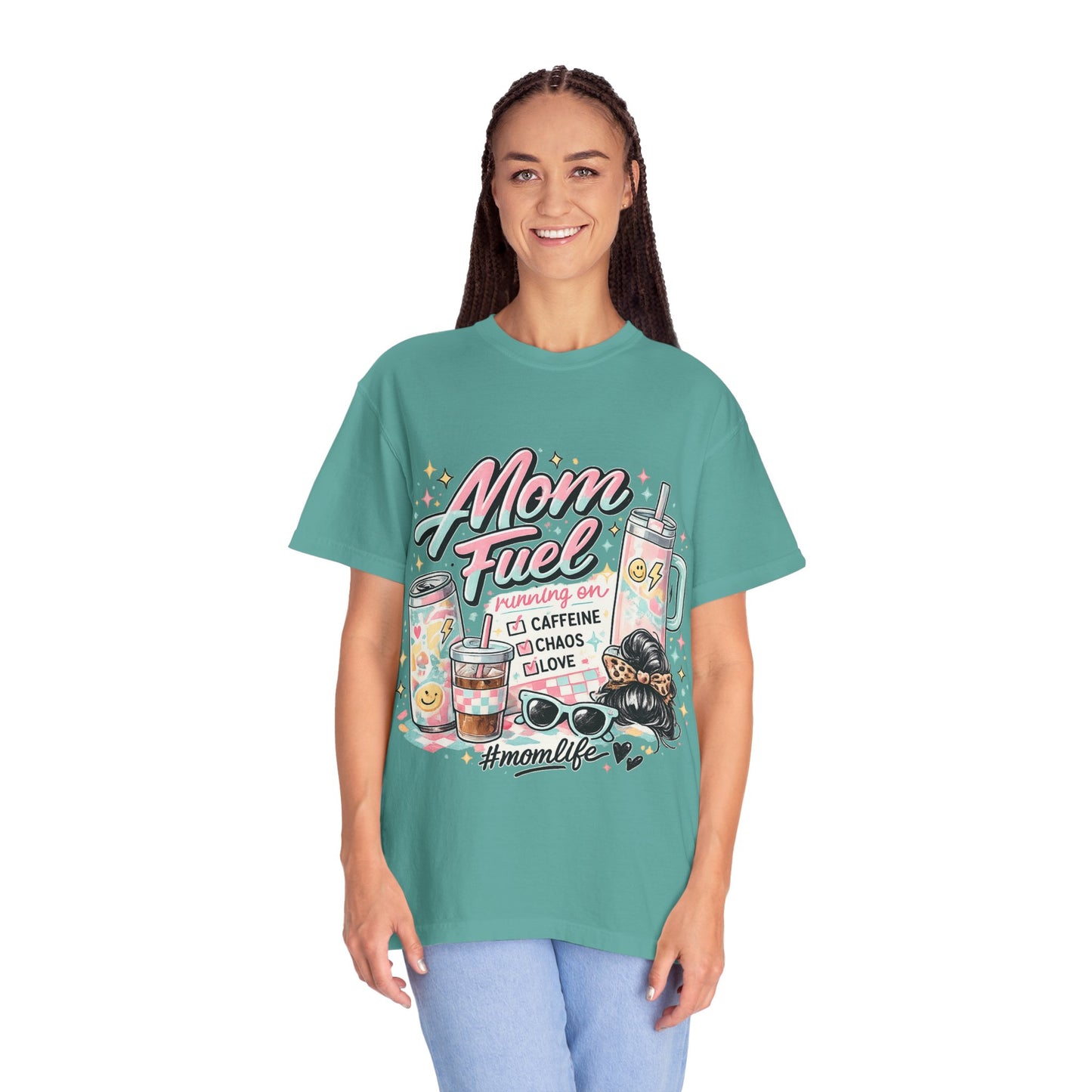 Mom Fuel T-Shirt — "Mom Mode On" Cute Caffeine & #momlife Graphic Tee