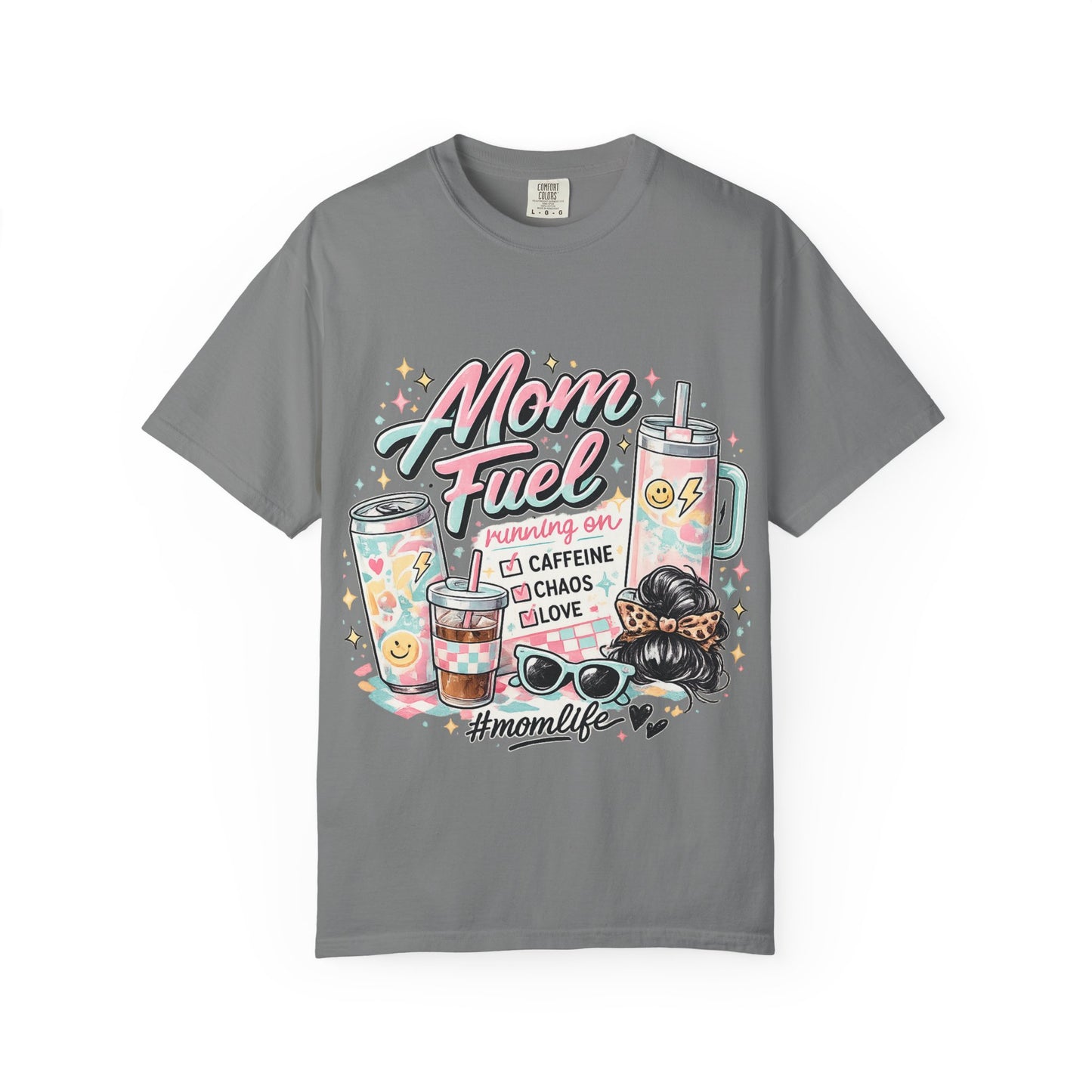 Mom Fuel T-Shirt — "Mom Mode On" Cute Caffeine & #momlife Graphic Tee