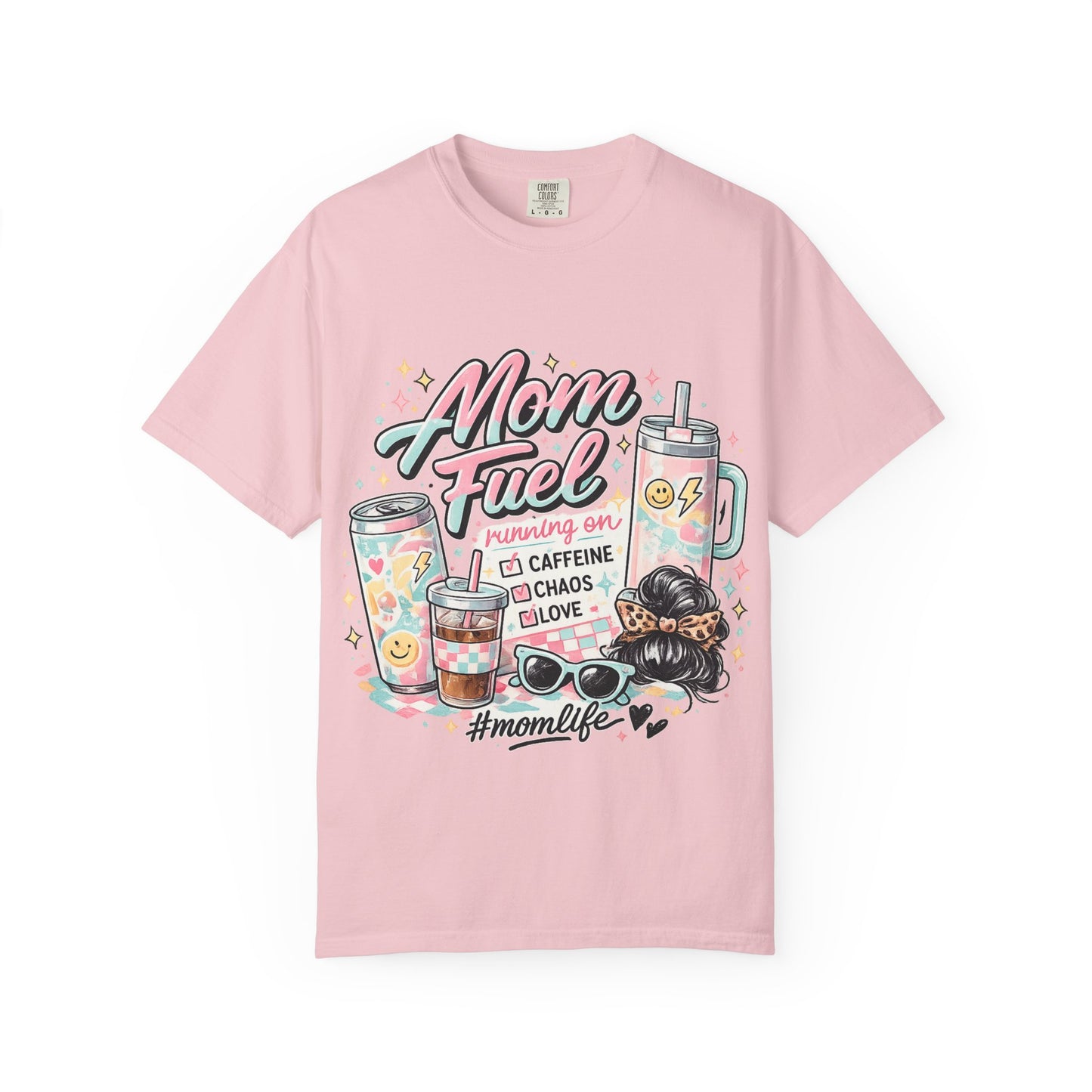 Mom Fuel T-Shirt — "Mom Mode On" Cute Caffeine & #momlife Graphic Tee