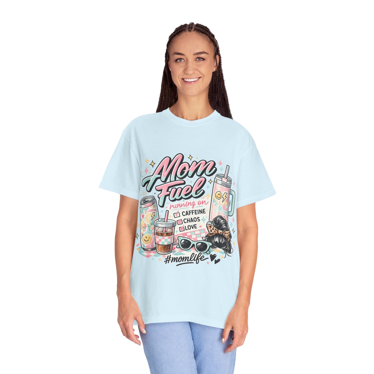 Mom Fuel T-Shirt — "Mom Mode On" Cute Caffeine & #momlife Graphic Tee