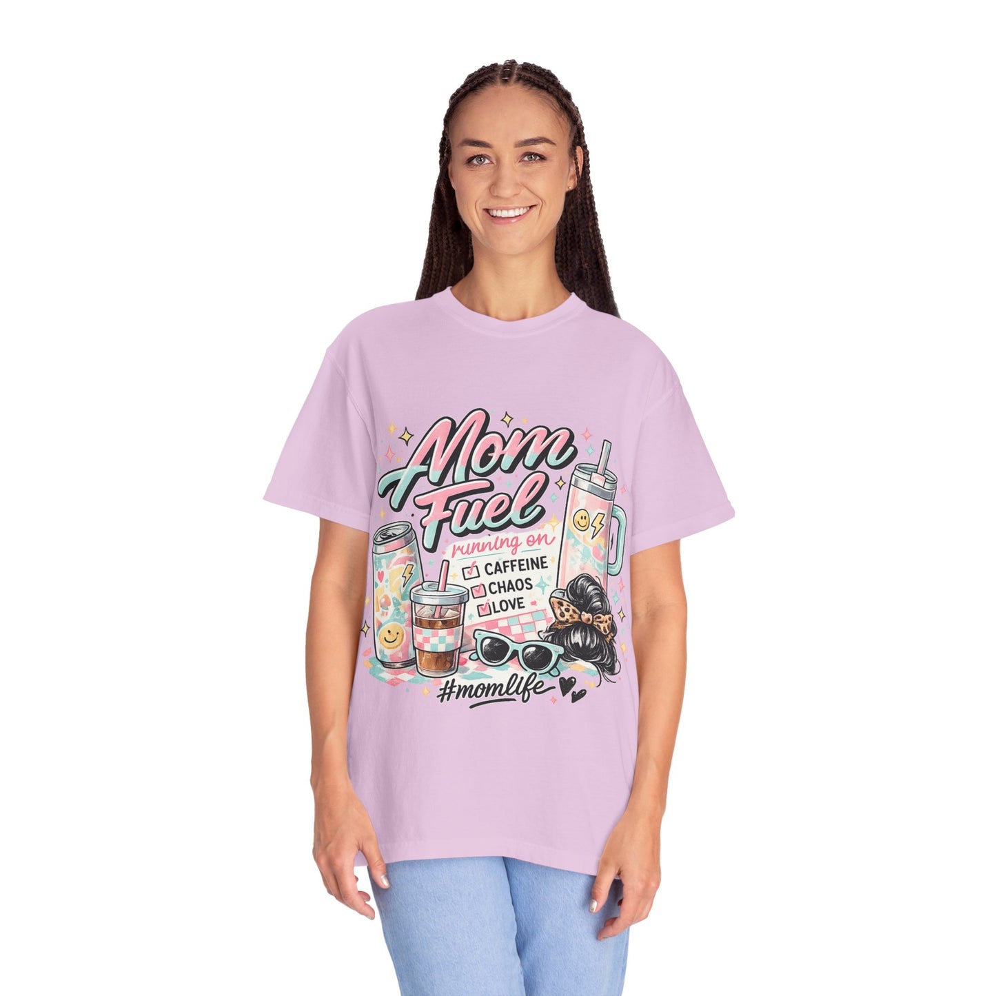 Mom Fuel T-Shirt — "Mom Mode On" Cute Caffeine & #momlife Graphic Tee
