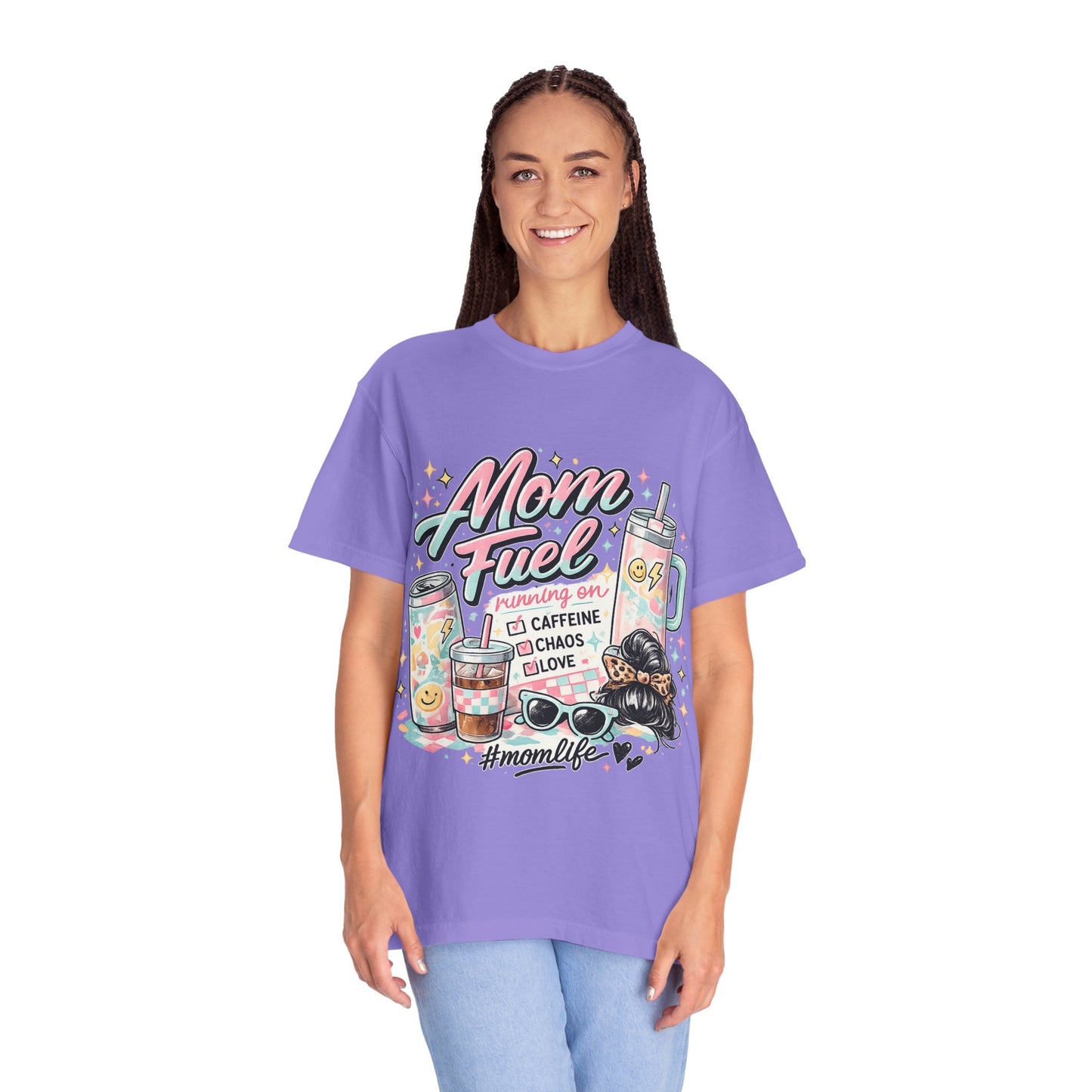 Mom Fuel T-Shirt — "Mom Mode On" Cute Caffeine & #momlife Graphic Tee