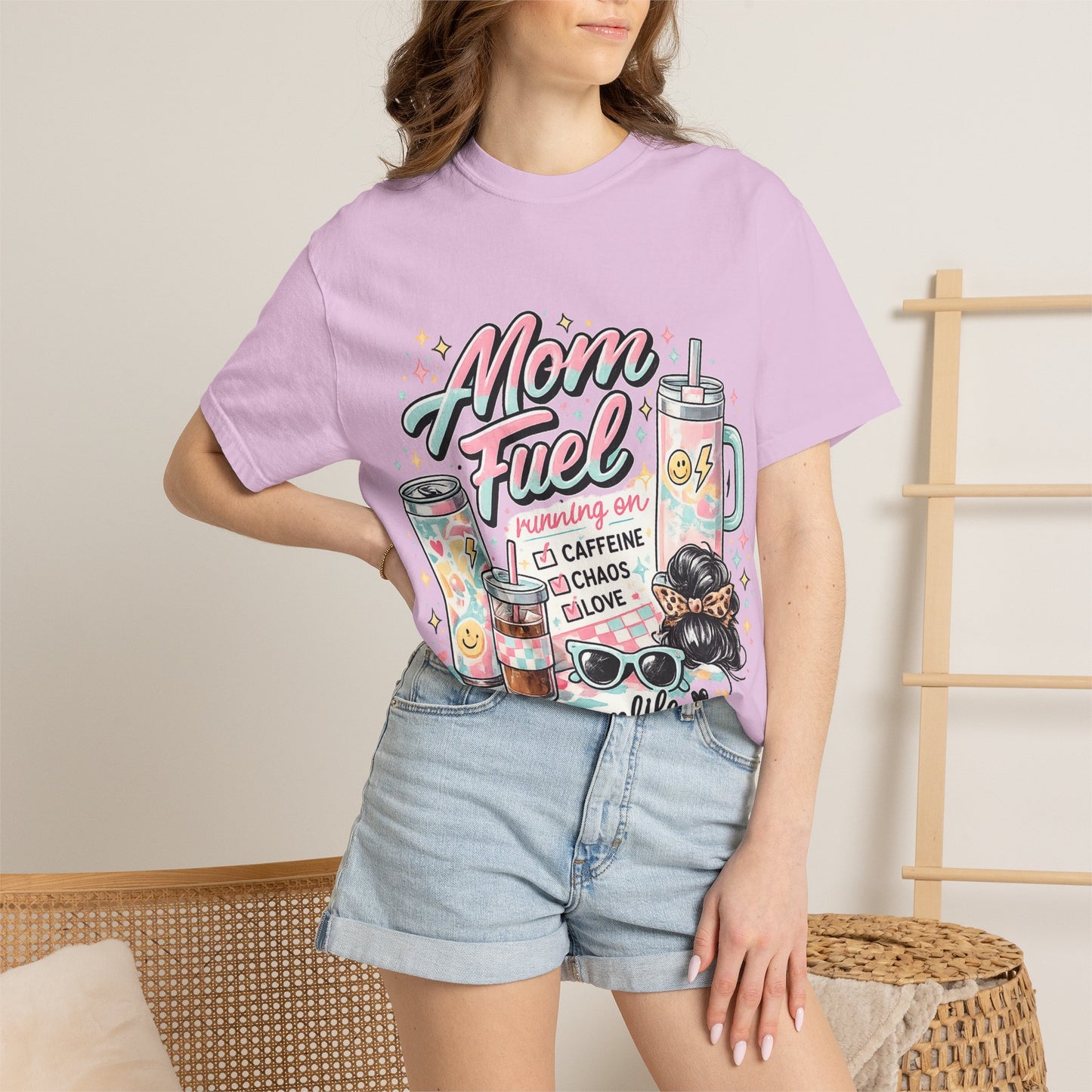 Mom Fuel T-Shirt — "Mom Mode On" Cute Caffeine & #momlife Graphic Tee