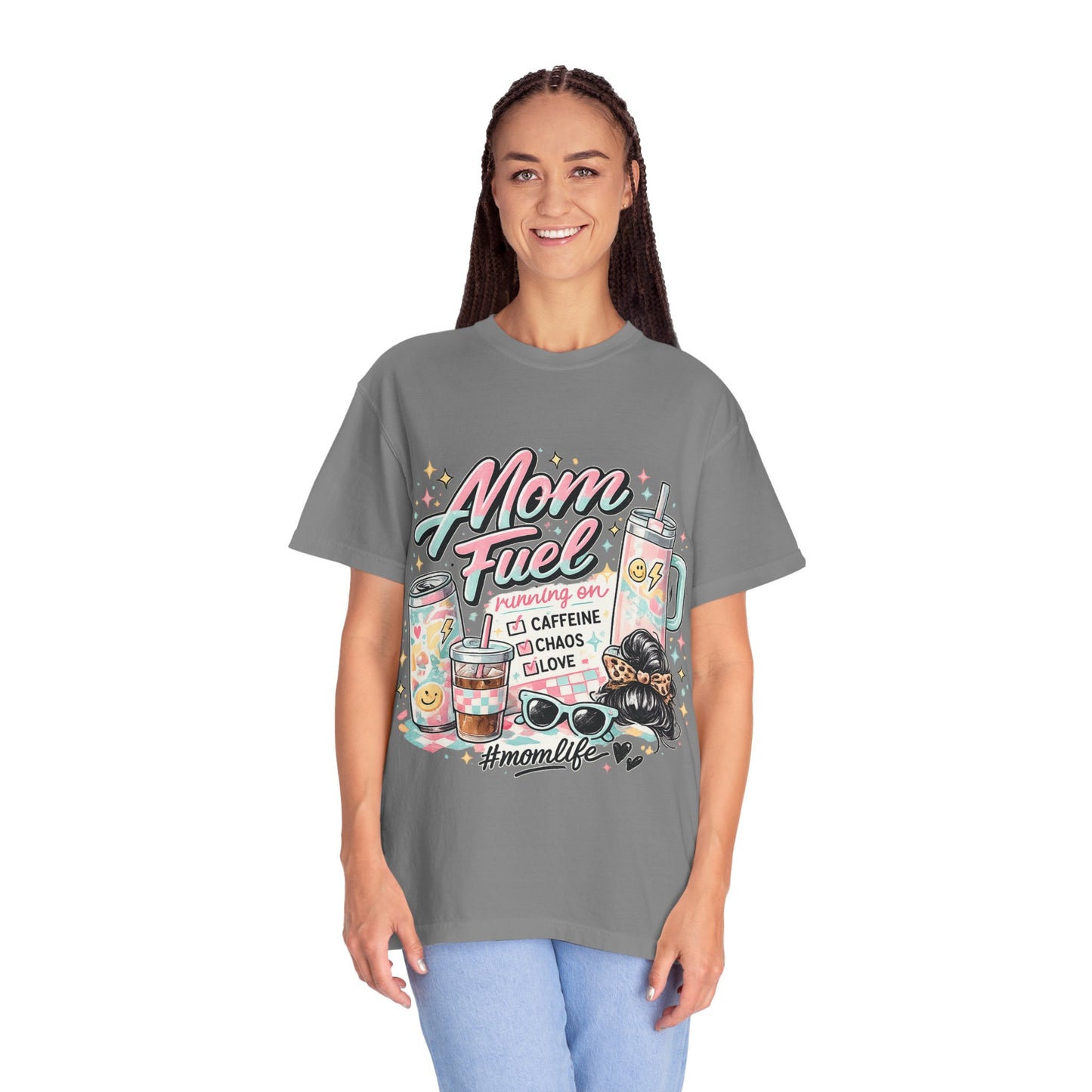 Mom Fuel T-Shirt — "Mom Mode On" Cute Caffeine & #momlife Graphic Tee