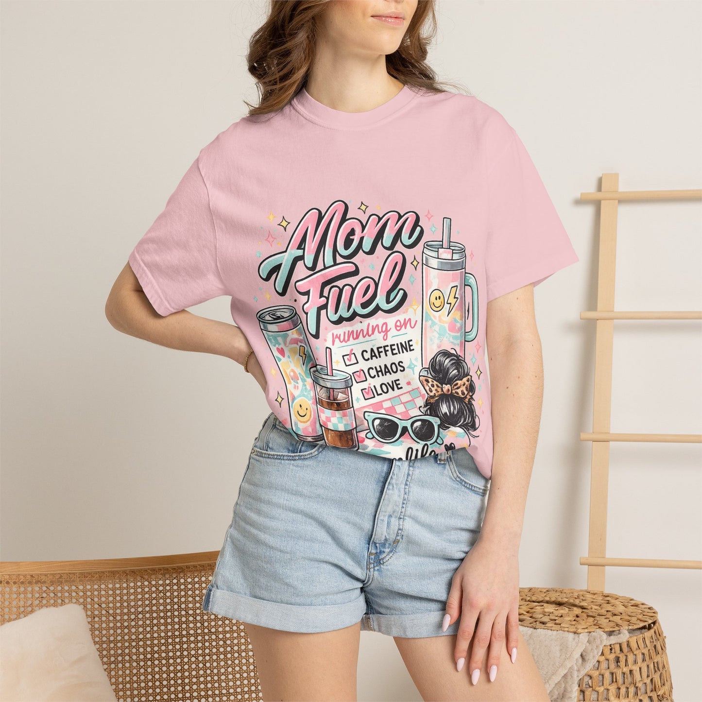 Mom Fuel T-Shirt — "Mom Mode On" Cute Caffeine & #momlife Graphic Tee