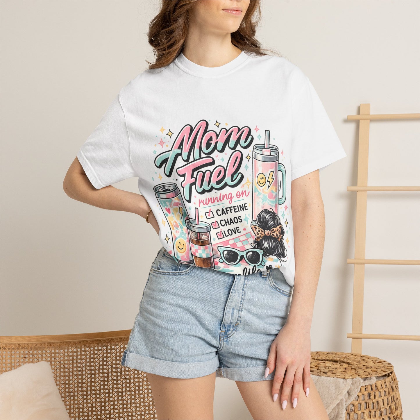 Mom Fuel T-Shirt — "Mom Mode On" Cute Caffeine & #momlife Graphic Tee