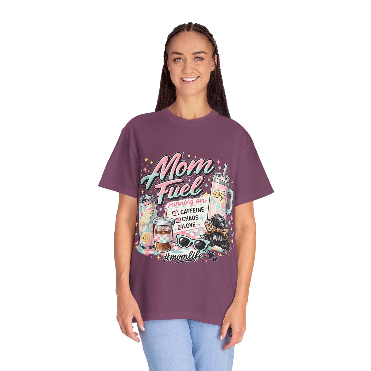 Mom Fuel T-Shirt — "Mom Mode On" Cute Caffeine & #momlife Graphic Tee